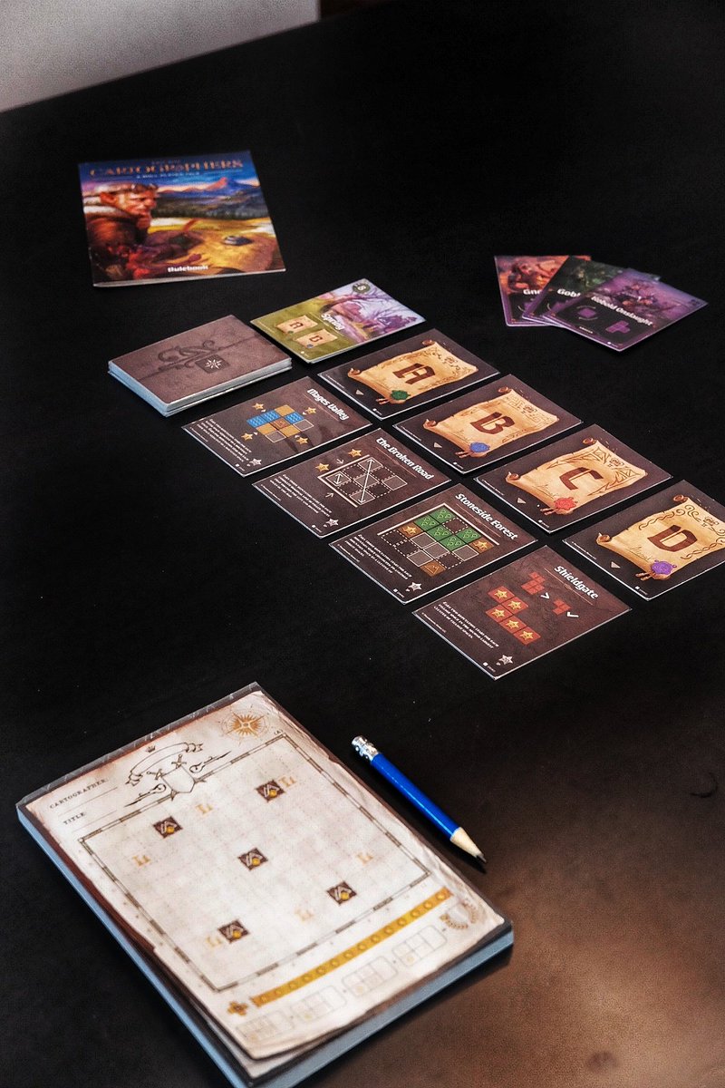 ponderpawn's tweet photo. Learn the rules to the popular flip-and-write board game #cartographer, by @thunderworksgam and designed by @jordyadan. 🗺🧭 Listen to the audio rulebook now on the Book of Rulebooks Podcast, available on your podcast platform! 😍🎙

📸@fanniedelorenzi 

https://t.co/iDutPwuOSD https://t.co/Sok9bOWWsw