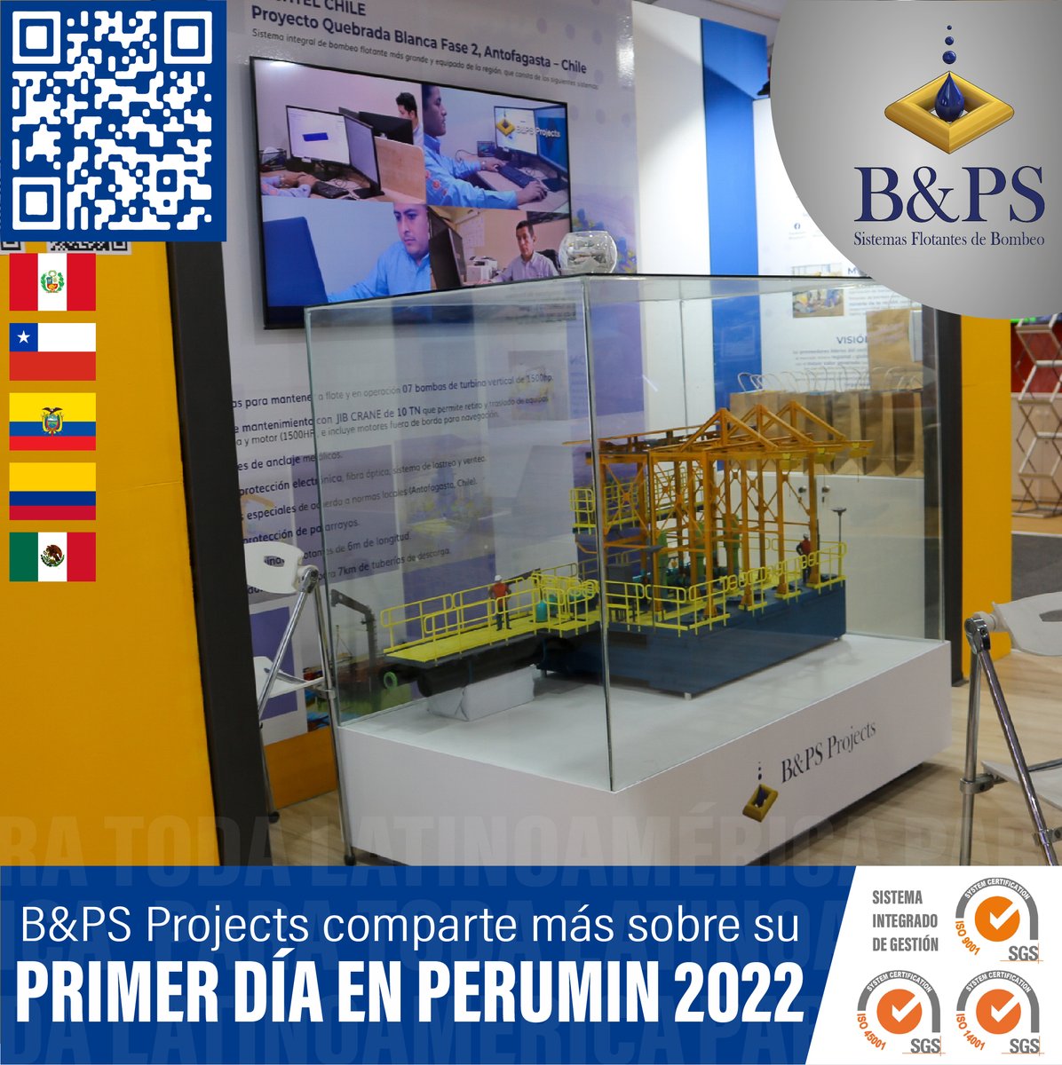 BYPSProjectsPE's tweet photo. B&amp;PS Projects tiene el agrado de compartir momentos de su primer día de participación en el reconocido evento ferial minero PERUMIN 2022, el cual se está llevando a cabo en la ciudad de Arequipa, Perú, desde el lunes 26 hasta el viernes de septiembre de 2022...
(1/3) https://t.co/41msZFI1Hh