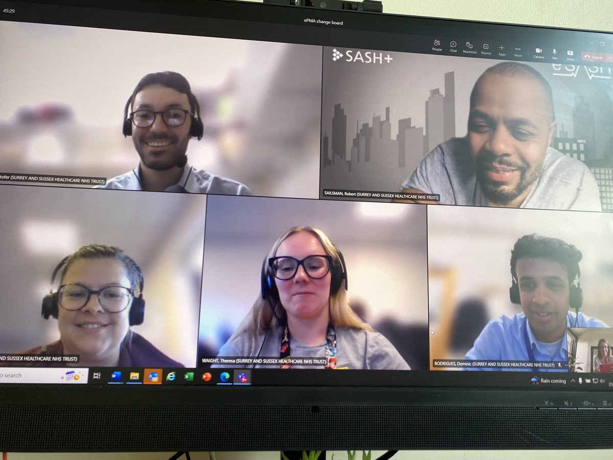 SASHPharmacy's tweet photo. Settling into the new rhythm with #ePMA, joining the super talented ePMA team at their daily change board, ensuring changes and requests are carefully considered and implemented safely and without delay 
@EsashP @sashnhs https://t.co/kkbvftoZpV