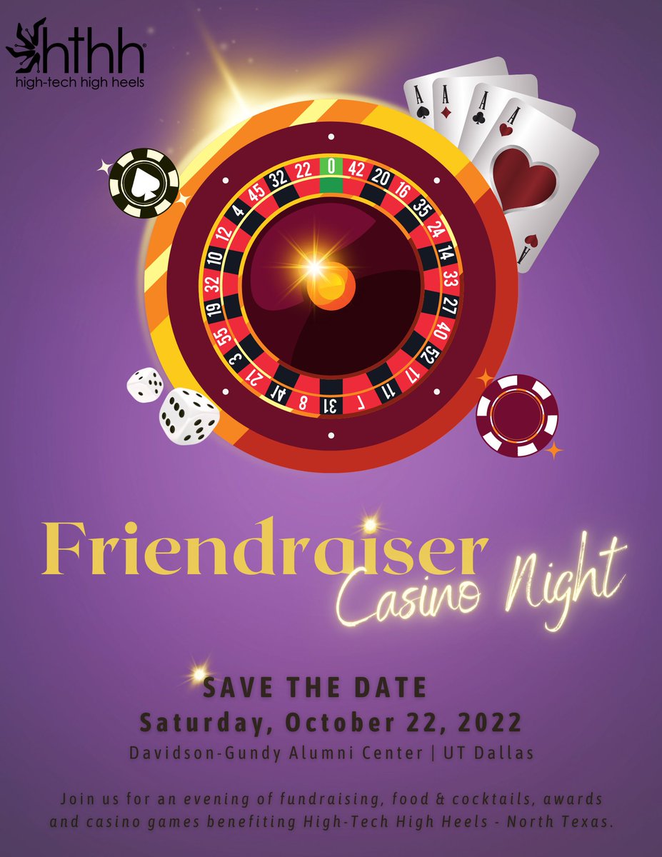 High-Tech High Heels North Texas (@hthh_ntx) on Twitter photo Tickets for the High-Tech High Heels Friendraiser Casino Night are officially on sale!
Purchase your tickets today! 
muradbid.com/tickets/hthhnt…
#STEMeducation #donate #support #women #education Tickets for the High-Tech High Heels Friendraiser Casino Night are officially on sale!
Purchase your tickets today! 
muradbid.com/tickets/hthhnt…
#STEMeducation #donate #support #women #education