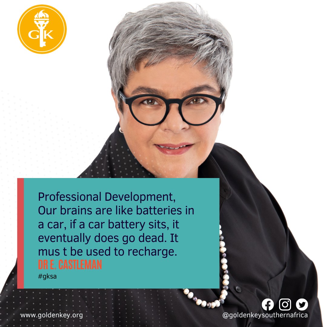 Dear Members and Young Leaders

My message to you this week is "Invest in your Professional development". One quality of great individuals in our society is their commitment to personal and professional growth.

#YesGK #gksa