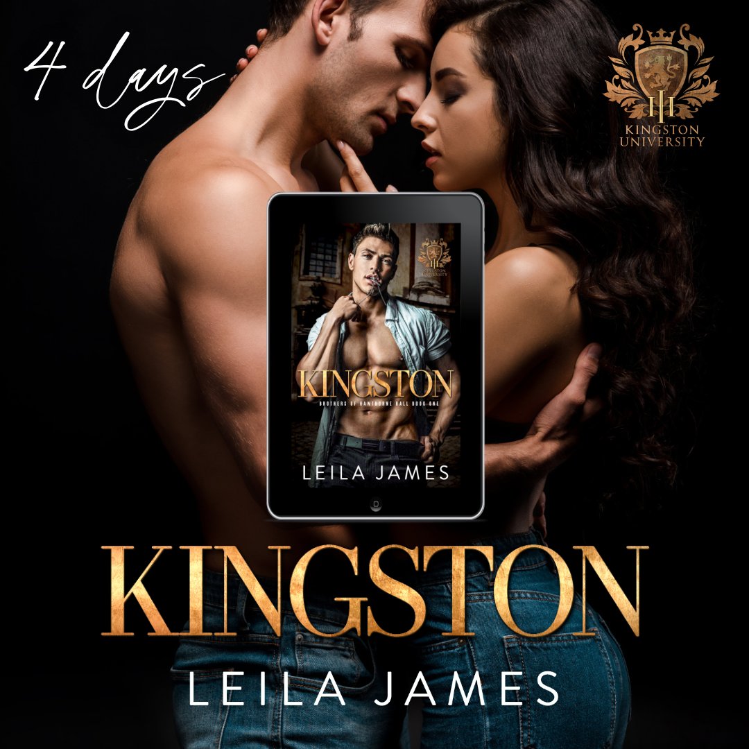 🔥FOUR DAYS TO RELEASE
Kingston by Leila James
PREORDER: mybook.to/BOHHKingston or go to Leila's IG or TT bio
Welcome to Hawthorne Hall! Let's the games begin ...
@leilajamesauthor #brothersofhawthornehallseries #kingstonbook #darkcollegeromance  #darkbullyromance