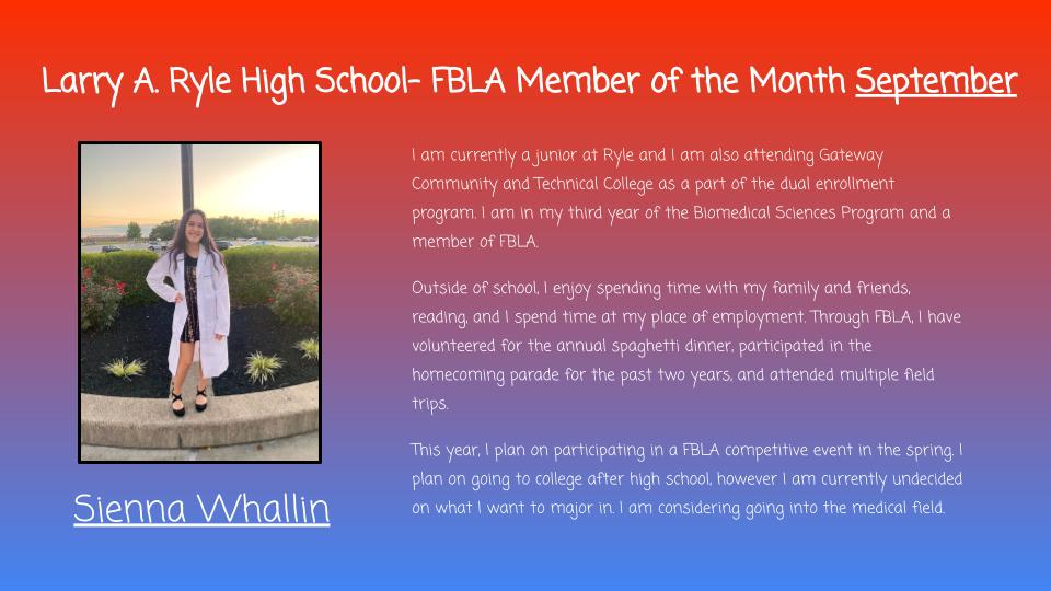 Ryle HS FBLA tweet media