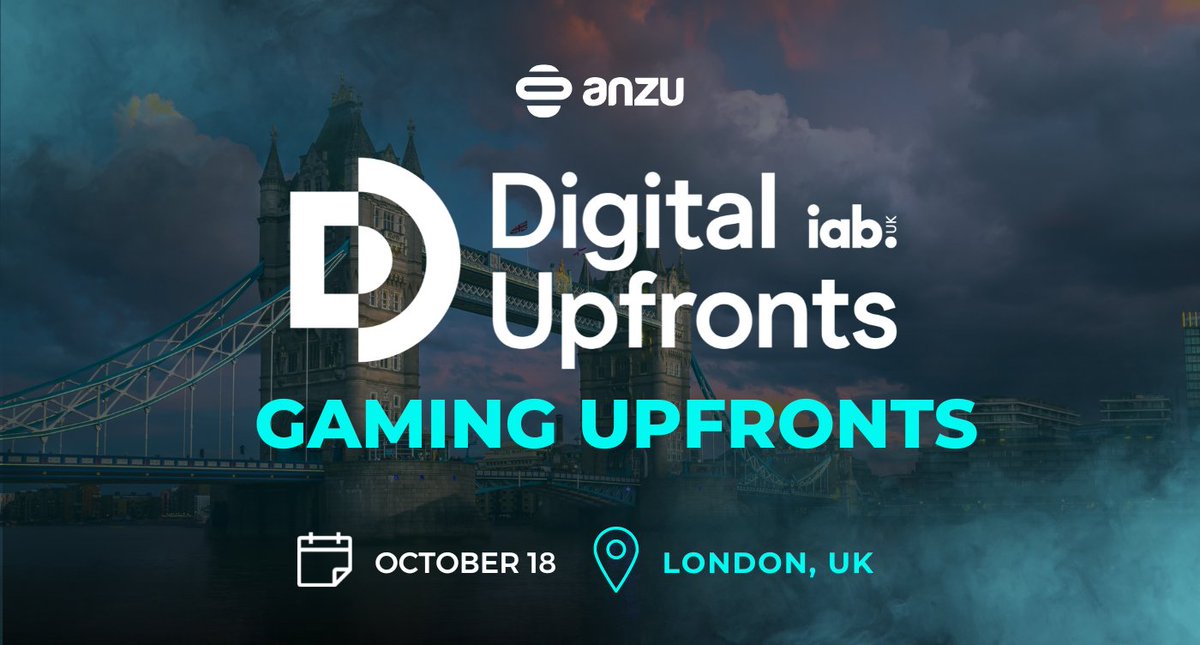 Anzu_io's tweet photo. The first IRL #GamingUpfronts by @IABUK is coming soon! 🎮⭐
Sponsoring the event alongside Activision Blizzard, Twitch, and more, Anzu will also be speaking LIVE, so you can't miss it! More details to follow 📽️🔴
🎟️ Get your ticket 👉 https://t.co/MLpmgKjGUx
#DigitalUpfronts https://t.co/ut20RdvzRp