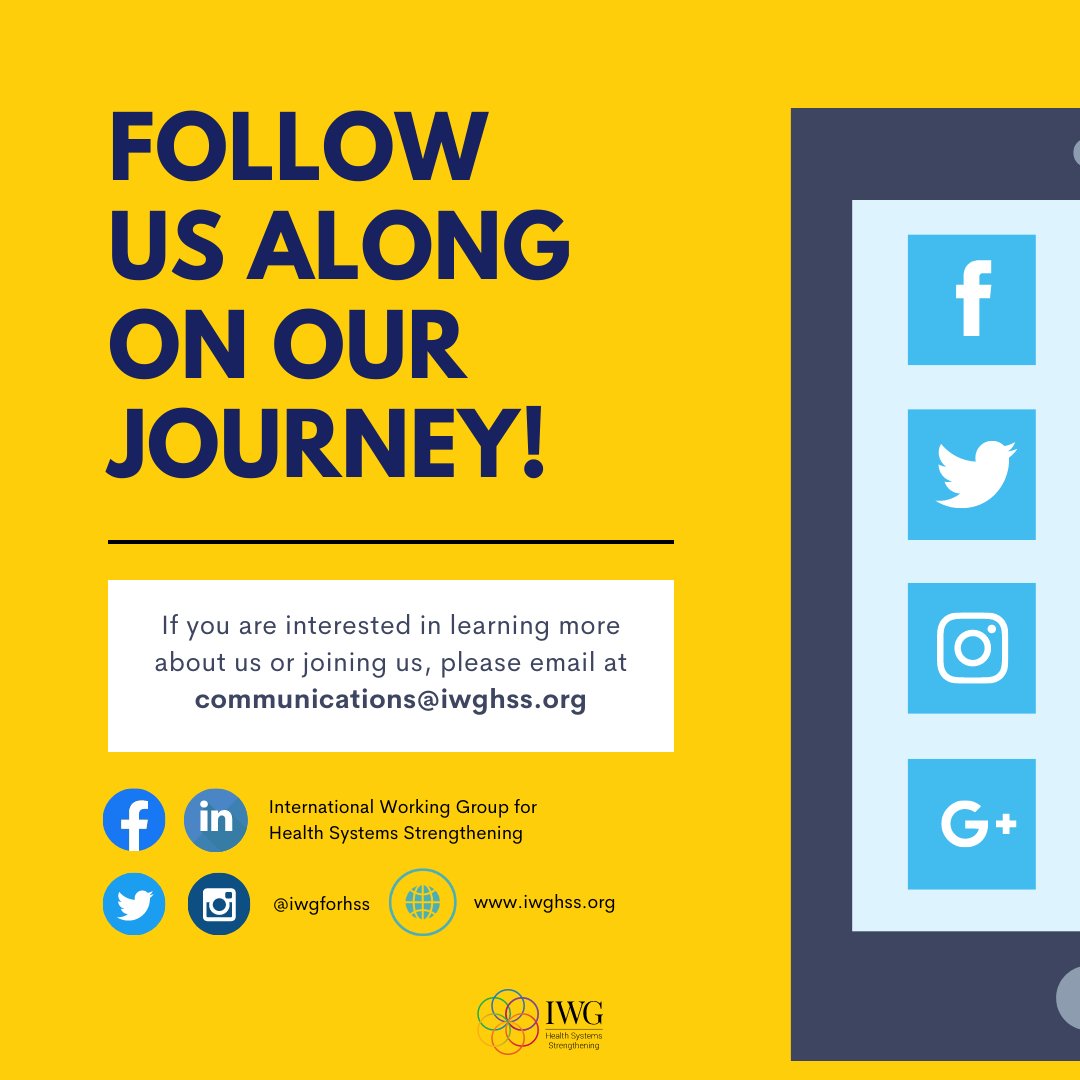 iwgforhss's tweet photo. Want to learn more about us? Follow us on our social media platforms, and to learn more and/or join us, email communications@iwghss.org! #Healthsystemsforall https://t.co/8iLuqqcTNL