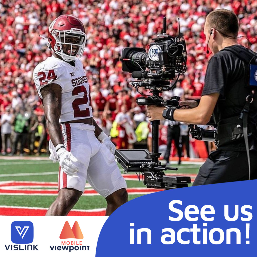 Vislink's tweet photo. Smile for the camera!

🎥: @cameraguy97

#Vislink #AtTheHeartOfTheAction #FutureIsNow
#aerialvideosystems #nepgroup #foxsports #universityofoklahoma #universityofnebraska #sony #rf #wireless #bts #steadicam #collegefootball https://t.co/S94sjTBBrj