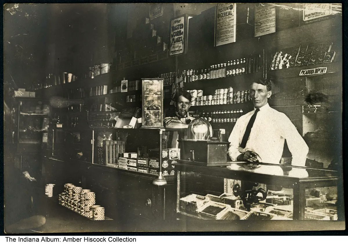 #ThrowbackThursday - Interior of a store in Orleans, Indiana in 1914. Photo from <a href="/IndianaAlbum/">Indiana Album</a> Amber Hiscock Collection #indianahistory
