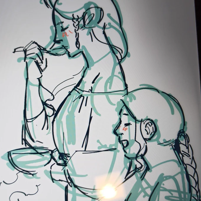 Doodling ideas for paintings in my notes app just so I can remember to make them when Im back 