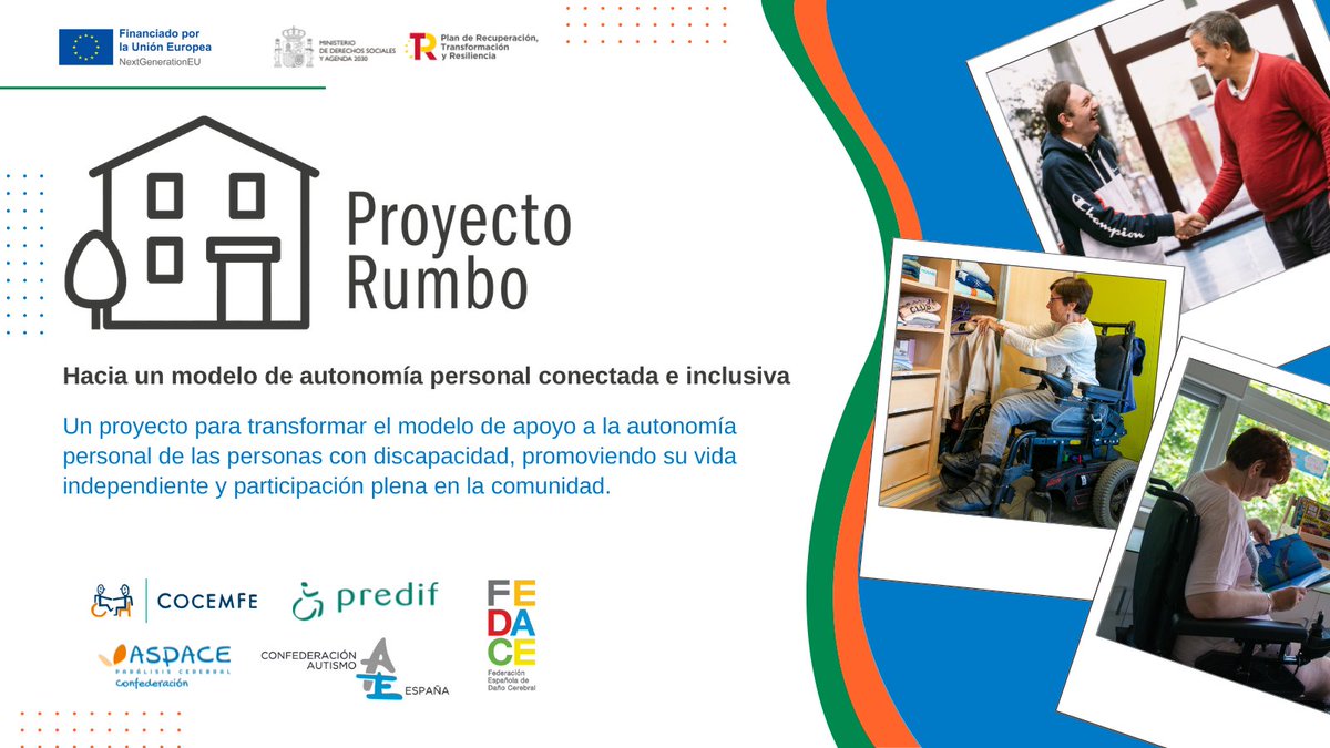 COCEMFEnacional's tweet photo. ¡Nos unimos a @ConfeAspace, @Autismo_Espana, @Predif_Estatal, @fedaceorg y tejido asociativo para diseñar nuevos modelos de #vidaindependiente para personas con #discapacidad! 

#ProyectoRumbo 
#RumboCOCEMFE 
#RumboDesintitucionalización   

Más info 👇https://t.co/l9N1jadX7j https://t.co/NCOwIB5eNx