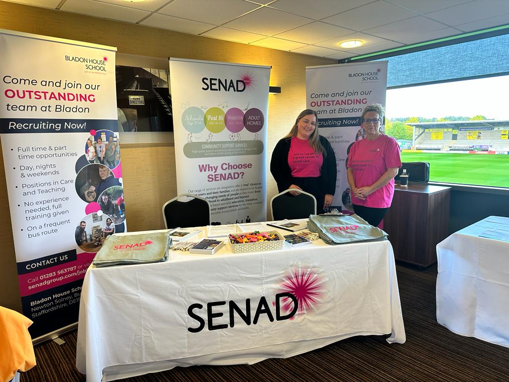 Jess and Rachel from Bladon House School are ready and waiting to tell you all about the fantastic job opportunities at Bladon House School, and across the Senad Group at <a href="/burtonalbionfc/">Burton Albion FC</a> jobs fair.