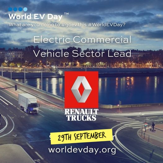 RenaultTrucksUK's tweet photo. Electric Commercial Vehicle Sector Lead for @World_EV_Day 2022. ⚡️
As pioneers of electric mobility and a champion of sustainable transport, we are proud to be the official Electric Commercial Vehicle Sector Lead for #WorldEVDay.
#E_Tech #WorldEVDay2022 #Electromobility https://t.co/krZnBKvRbe