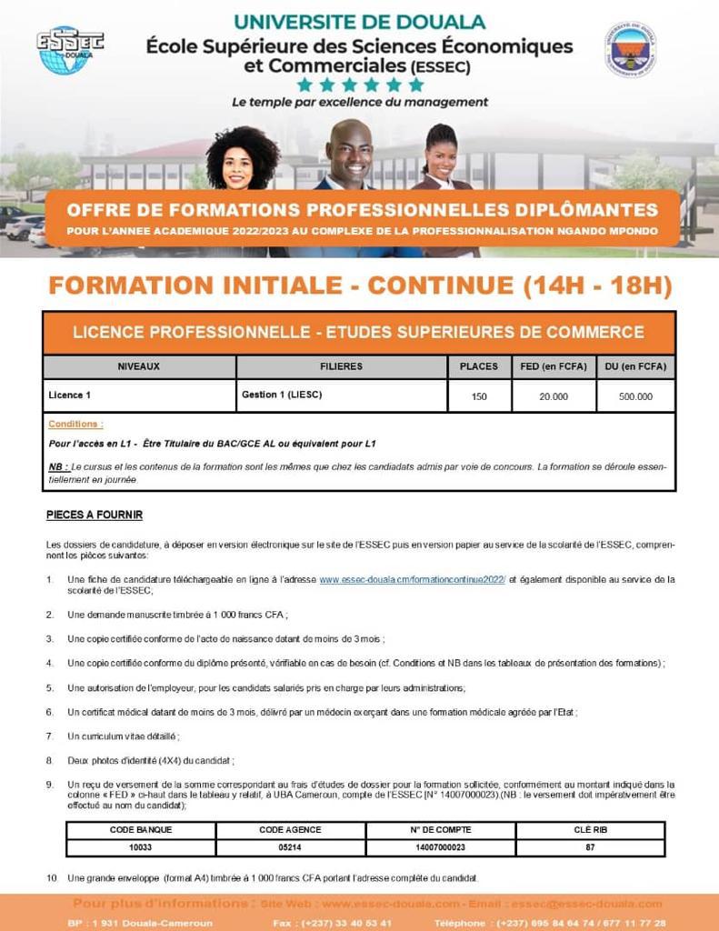 EssecEvents's tweet photo. L'échec au concours n'est pas une fatalité.
Il est désormais disponible d'entrer à l'ESSEC via études de dossiers.
Alors, qu'attends tu ? 

#ESSEC_DE_DOUALA https://t.co/H4UNLgWPny