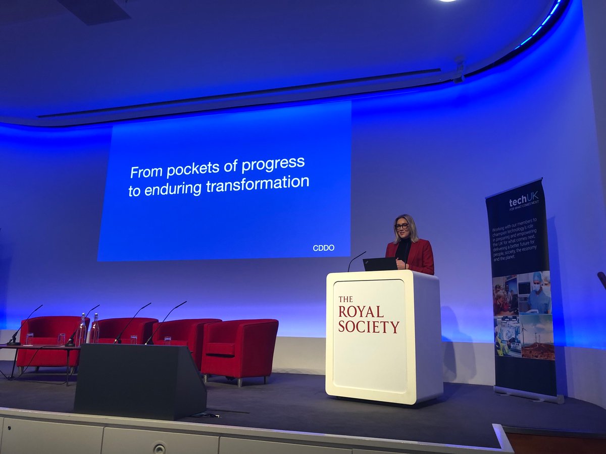 Fantastic keynote from <a href="/meganleedev/">Megan Lee Devlin</a> at #techUKSmarterState. Cutting to the core of what makes a smarter state - organisational change to sustain transformation. Some humbling stories on how digital can make lives easier but what more govt can do.