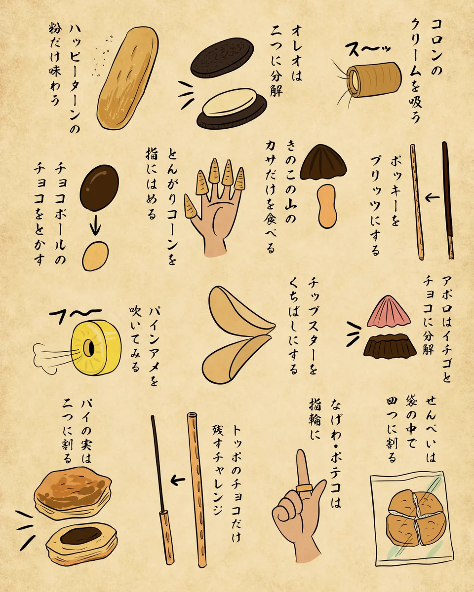 みんなも一度はやったことある！？お菓子の食べ方あるある14選。