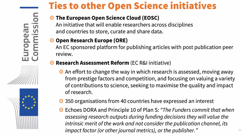 90 min not wasted - excellent👏 engaging presentation by @JohanRooryck for @COST_Academy , a LOT of useful info on #OpenAccess , Plan S, #RetainYourRights @cOAlitionS_OA , last slide - #openness reforming #researchassessment - all very important!