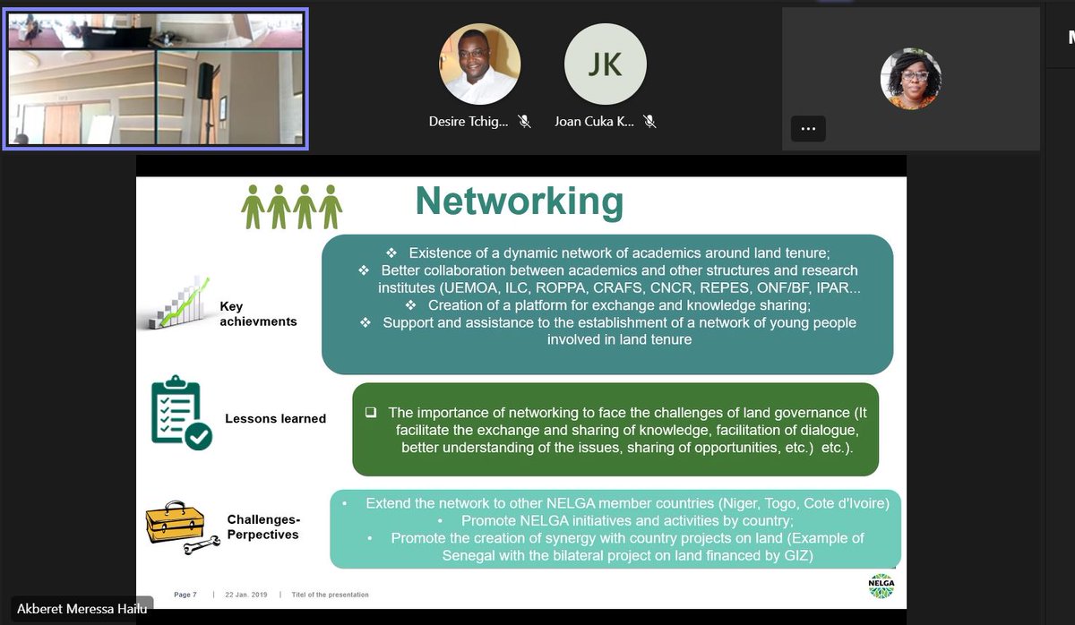 It's #Day3 of the NELGA Review Meeting. Today's focus is on successes and gaps as #NELGA nodes in #Morocco #Senegal #Ghana #Namibia #SouthAfrica #Tanzania #Cameroon continue the conversation on how to deepen capacity development, research and policy support on #land in #Africa