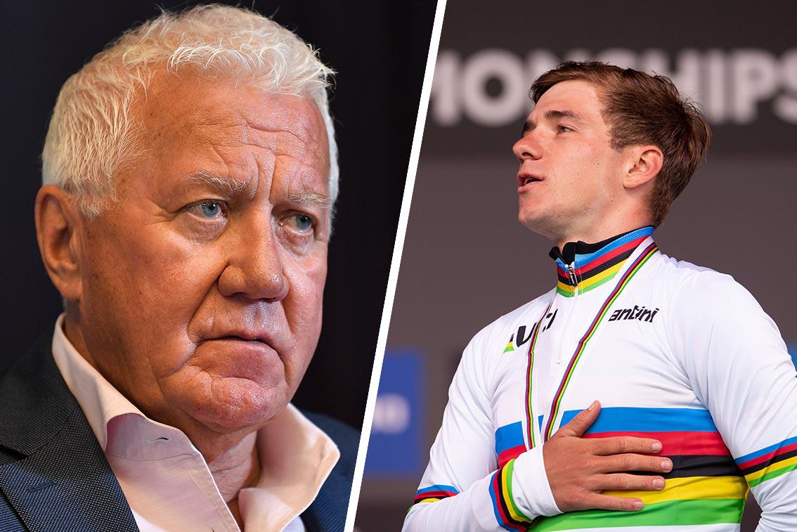 nieuwsbladsport's tweet photo. Patrick Lefevere lacht interesse van INEOS Grenadiers voor Evenepoel weg: “0,00 procent kans dat Remco vertrekt” https://t.co/Nqq3MSaT7R https://t.co/csNw4fpcCm