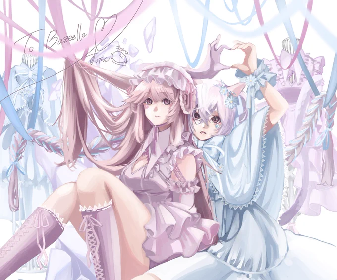 #今月描いた絵を晒そう 4枚描いてすべてSkebでした〜!楽しく描けたしおかげさまでパワーアップできた気がします 