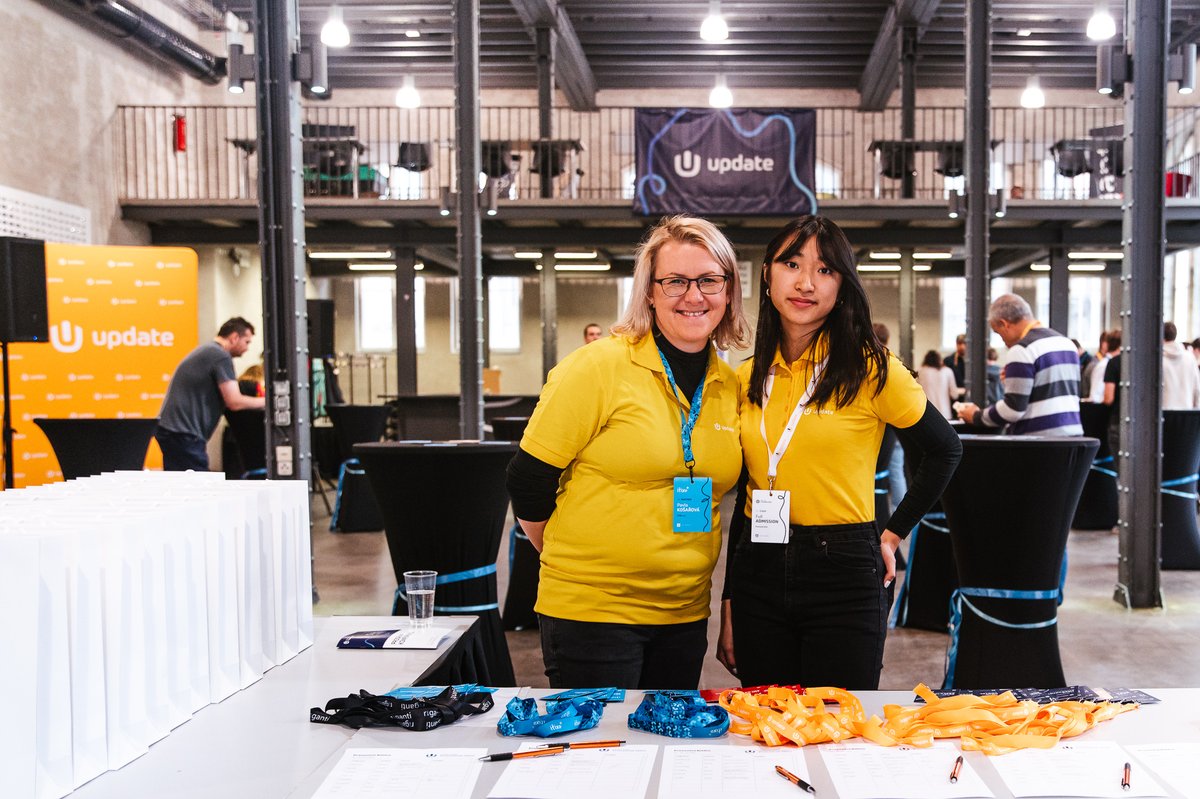 update_conf's tweet photo. Konference Update Days: Frontend 2022 nám skvěle začala. Jako to dnes vypadá v Brick Housu🧱? Před první přednáškou je dobré začít bohatou snídaní. 🥐 @riganti @itixocz #frontend #UpdateDays #updateconference #DotVVM https://t.co/TRL3FS3MM6