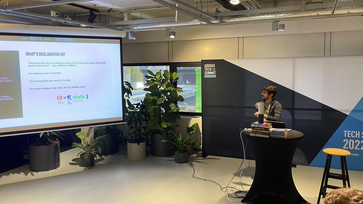 phracka's tweet photo. Declarative UI? What’s that? Our engineers are gonna explain that. #adidoescode https://t.co/3P2dI9h5Sk