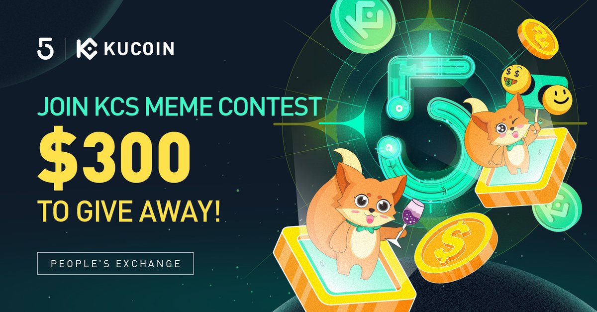 kucoincom's tweet photo. #KuCoinTurns5 Create #KCS Meme to Win 300 $USDT 🔥

⏰ 9:00 AM on Sep 29 - 9:00AM on Oct 4, UTC

🎁 6 BEST submissions will receive 50 USDT each

Join now 👉 https://t.co/knUYx1C2wW https://t.co/L4fb2G1ZZj