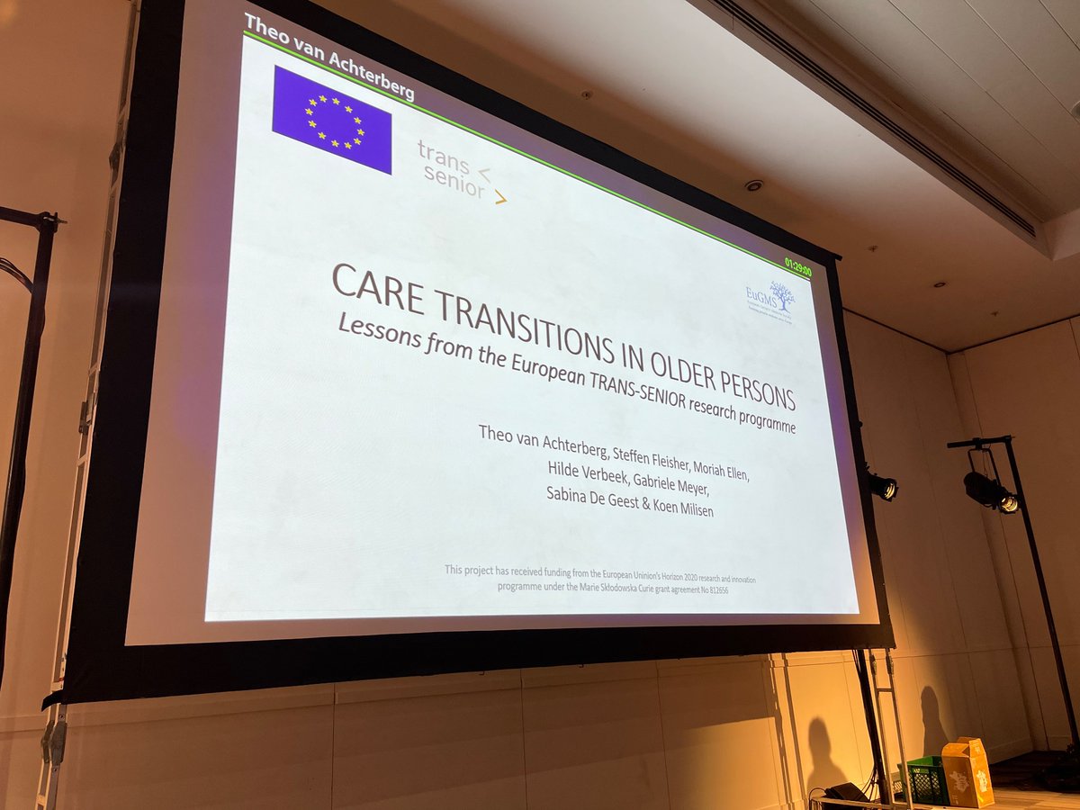Symposium of @TransSenior at the @EuGMSSociety in London. 

#transitionalcare #integratedcare #caretransitions