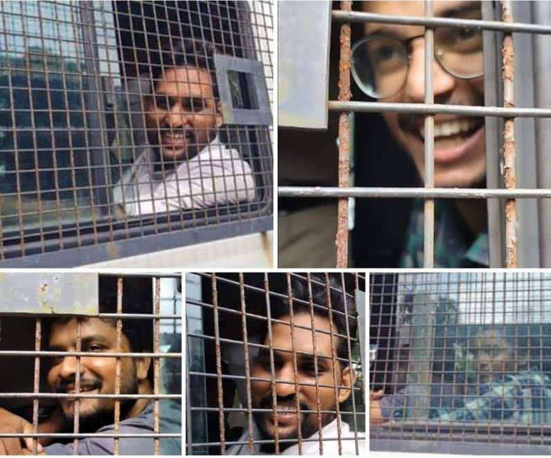 12 Muslim student leaders, cadres of Students Islamic Organisation of India Kerala unit, were sent to jail four days ago for protesting hijab ban in a government funded school in Kerala. The protesters were denied bail and are still behind the bars. 

<a href="/cpimspeak/">CPI (M)</a> <a href="/pinarayivijayan/">Pinarayi Vijayan</a>