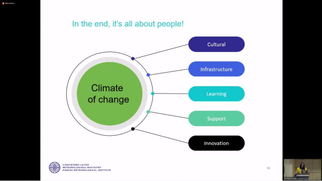 EaPConnect_News's tweet photo. Day 2 #EaPEC 💬@ancahienola @meteorologit: "#OpenScience is not only about big initiatives: it's all about people.
The main work resides on the shoulders of scientists as they transition to a new routine, requiring systemic cultural change, infrastructural solutions, innovation" https://t.co/VwtIbFEKYi