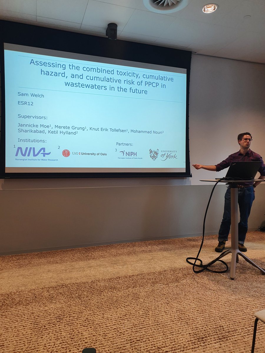 Next is @SamAWelch talking about the risks of #pharmaceuticals in wastewater in the further 💊

#MarieCurious
#ECORISK2050