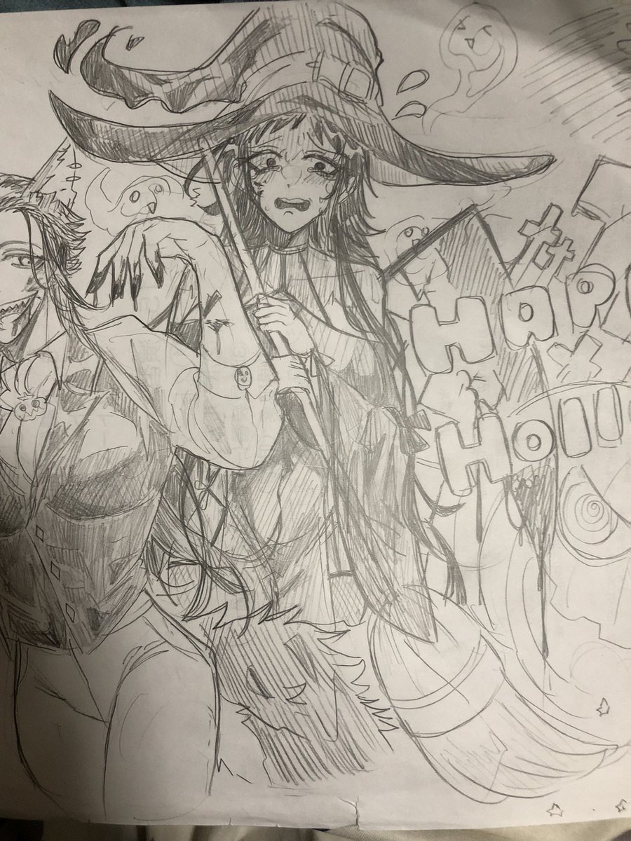 授業中に描いて友達に見せたら偉く気に入ってくれたハロウィン絵
奥の魔女ちゃん気にってくれたので別で新しく描いて差しあげたらすごい、飾るわとか今まででいちばん嬉しいとか言われて今めちゃくちゃに嬉しいし機嫌が有頂天
絵描きはみんなチョロ(((