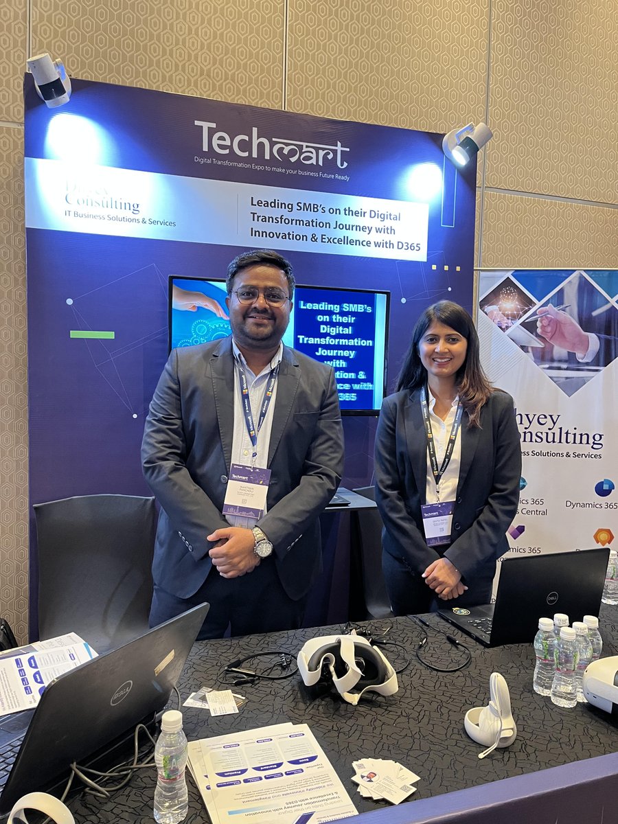 DhyeyConsulting's tweet photo. The "TechMart" Expo, organized by @Microsoft and @TechData, was an amazing experience for us. The event provided a great opportunity to interact with SMB owners &amp; help them reimagine their businesses using Virtual Reality.
#DhyeyConsulting #techmart #dynamics365 #businesscentral https://t.co/s5JurRlZtH