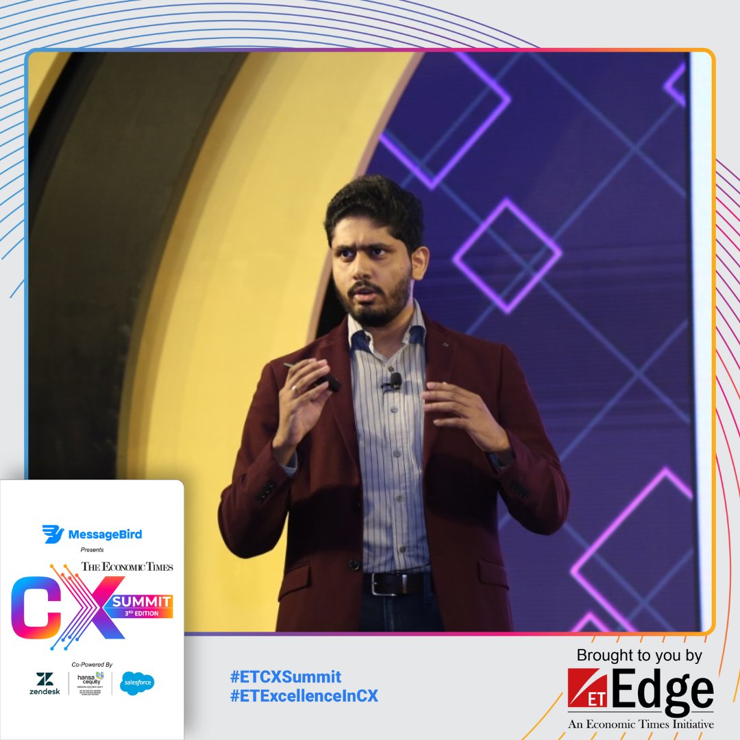 ET_Edge's tweet photo. #ETCXSummit | "To deliver exceptional CX , its important to maintain an optimal balance between human intelligence & AI " said Rahul Menon- Marketing Head, India & SAARC, @Zendesk at @messagebird presents the 3rd edition of The Economic Times CX Summit 2022 https://t.co/DvTUKAc8vH
