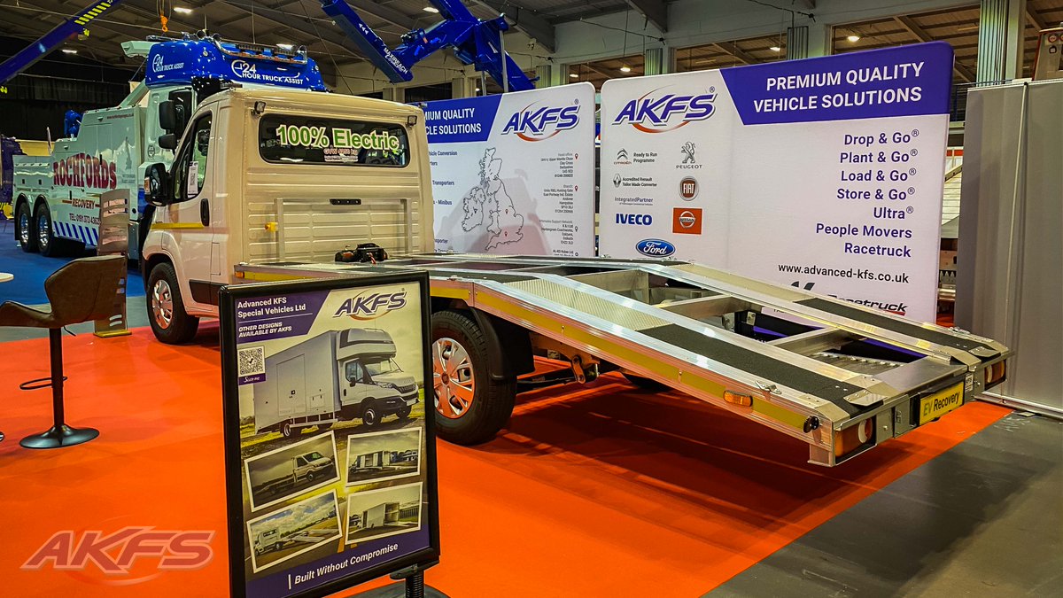 Advanced_KFS's tweet photo. Day 2 at the Recovery Tow Show…
And the #AKFS team are deep in conversation with attendees of the @recoverytowshow at Telford’s International Centre.
Stand A195, Hall 1 is where you'll find the finest and best #RecoveryVehicle solutions so come say hello!
#EV #EVTransporter https://t.co/zO7kPaTQLK