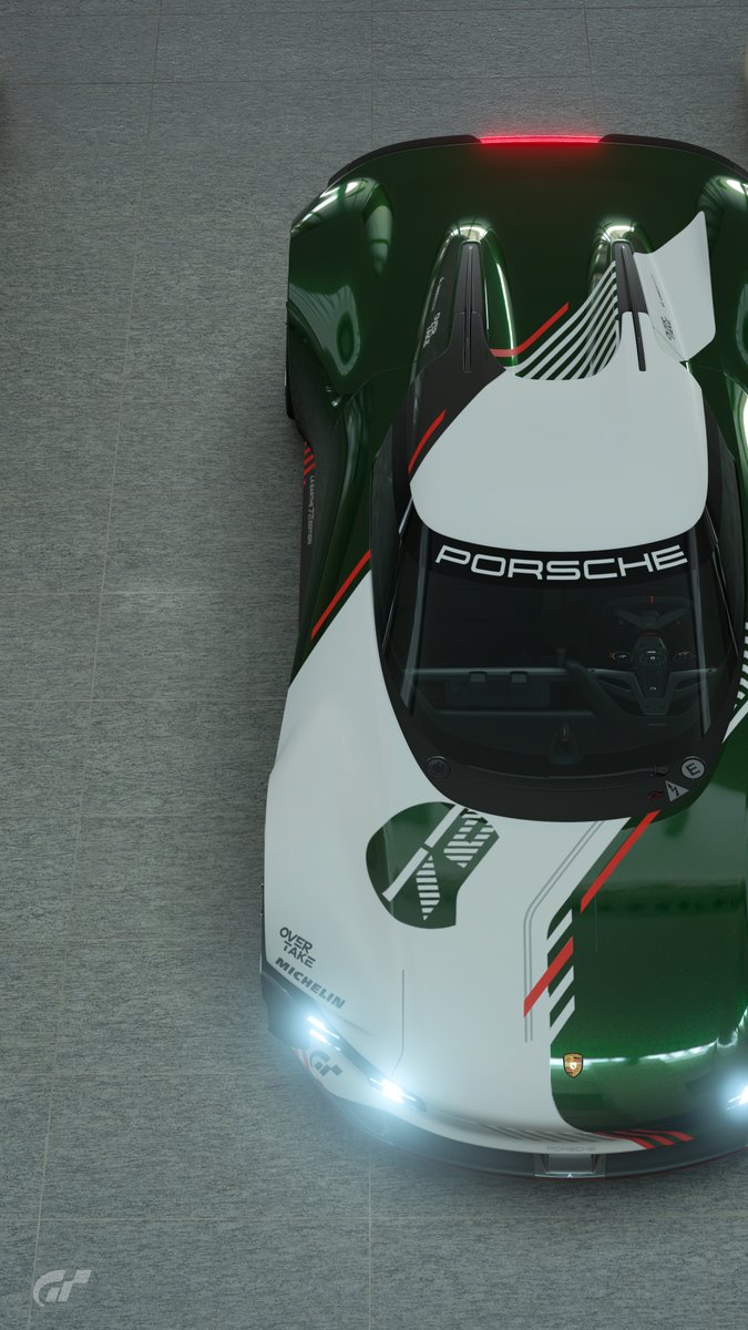 With this beauty <a href="/enkeydesign/">enkeydesign</a> is participating @overtake_gg competition #picofthemonth.

The @porsche livery is inspired by the number 72 which is the post number of la Sarthe and Le Mans. 

#GranTurismo #visionGT #PorscheVisionGT #GT7