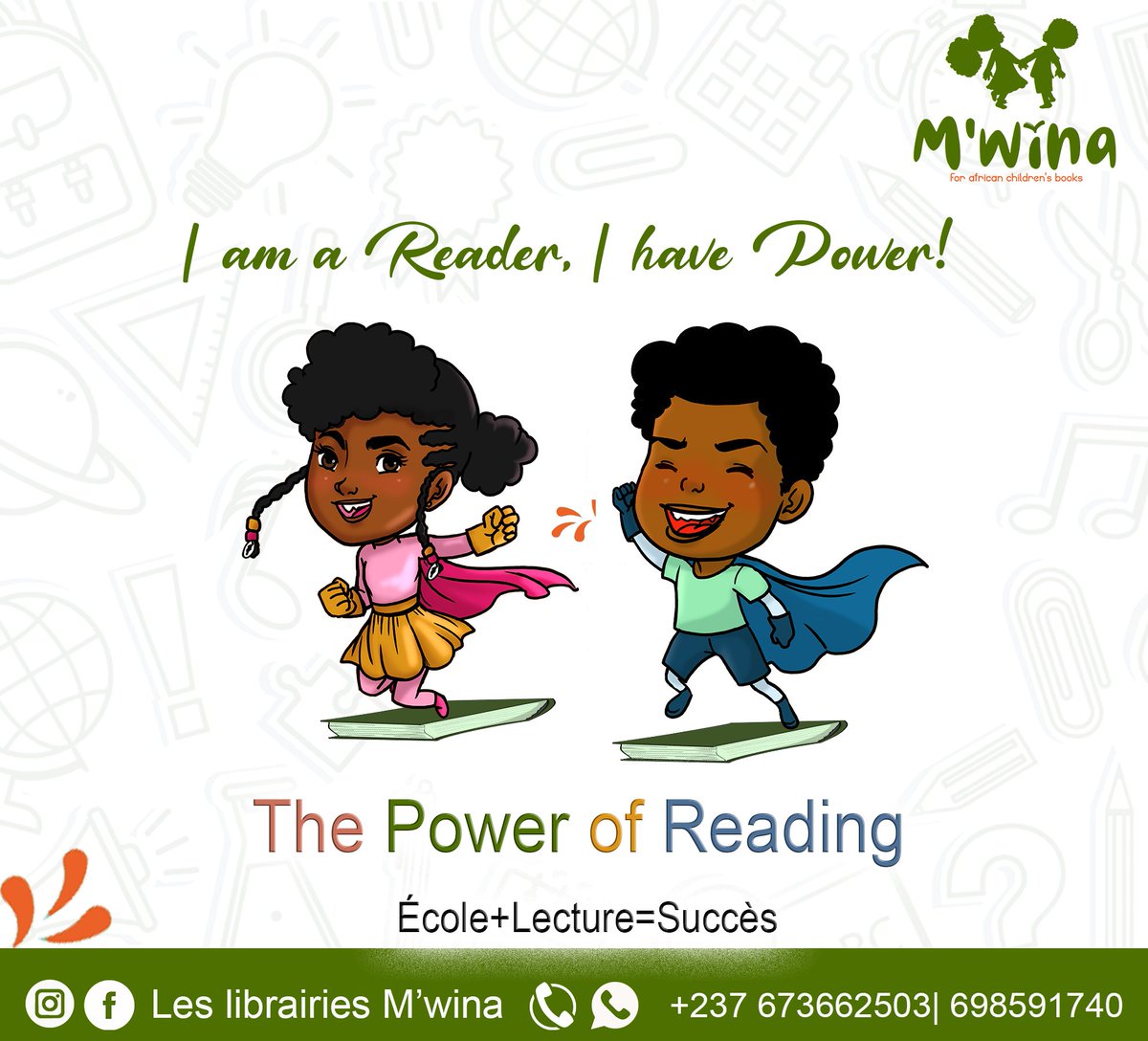 Nadine_Mek's tweet photo. We believe #Reading for pleasure gives a special #Power to a child. What about you?
#IamaReaderIhavePower
#ChikdrensBookClub
#Forafricanchikdrensbooks
#Mwina https://t.co/XWDvOFbtUJ