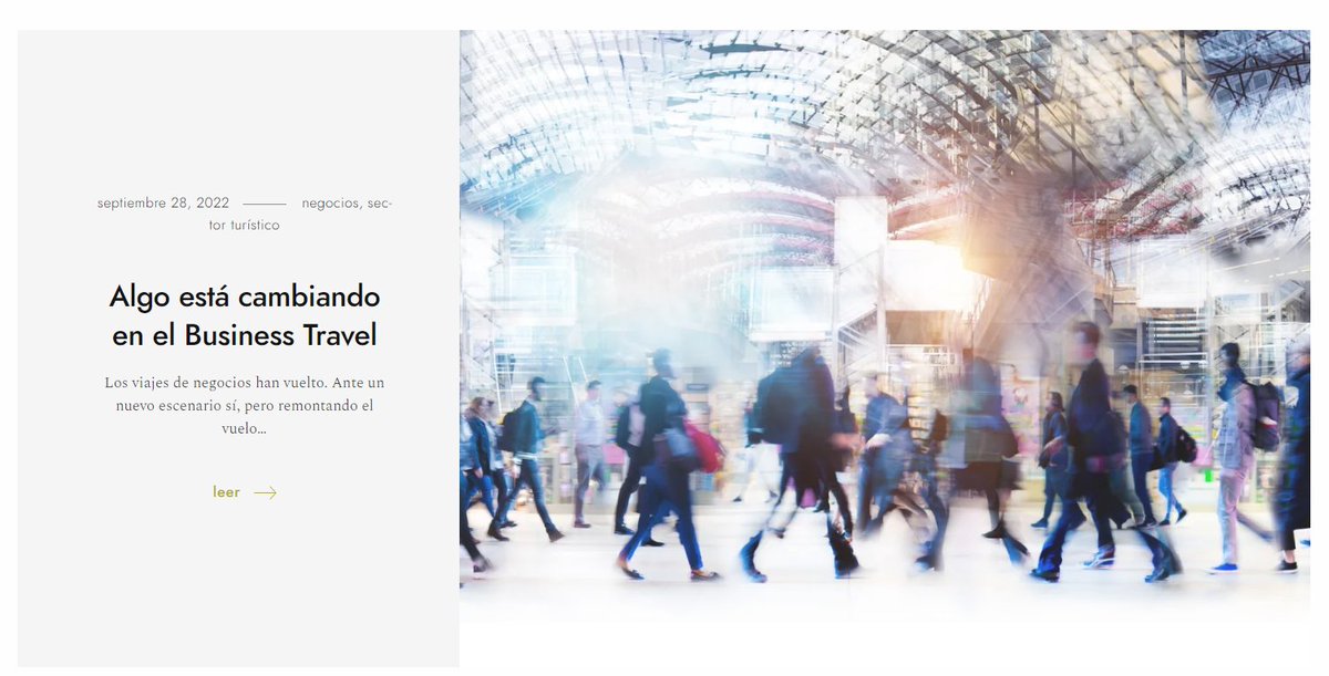 tadvisorsguild's tweet photo. Podemos asegurar que los #viajes de negocios han vuelto. Ante un nuevo escenario, sí, pero remontando el vuelo…
Hoy en nuestro #BLOGWCCT analizamos algunas tendencias que veremos durante los próximos años 👉
https://t.co/VuNFibU4oR
#businesstravel #trends #traveladvisors https://t.co/j2HqLYEXGW