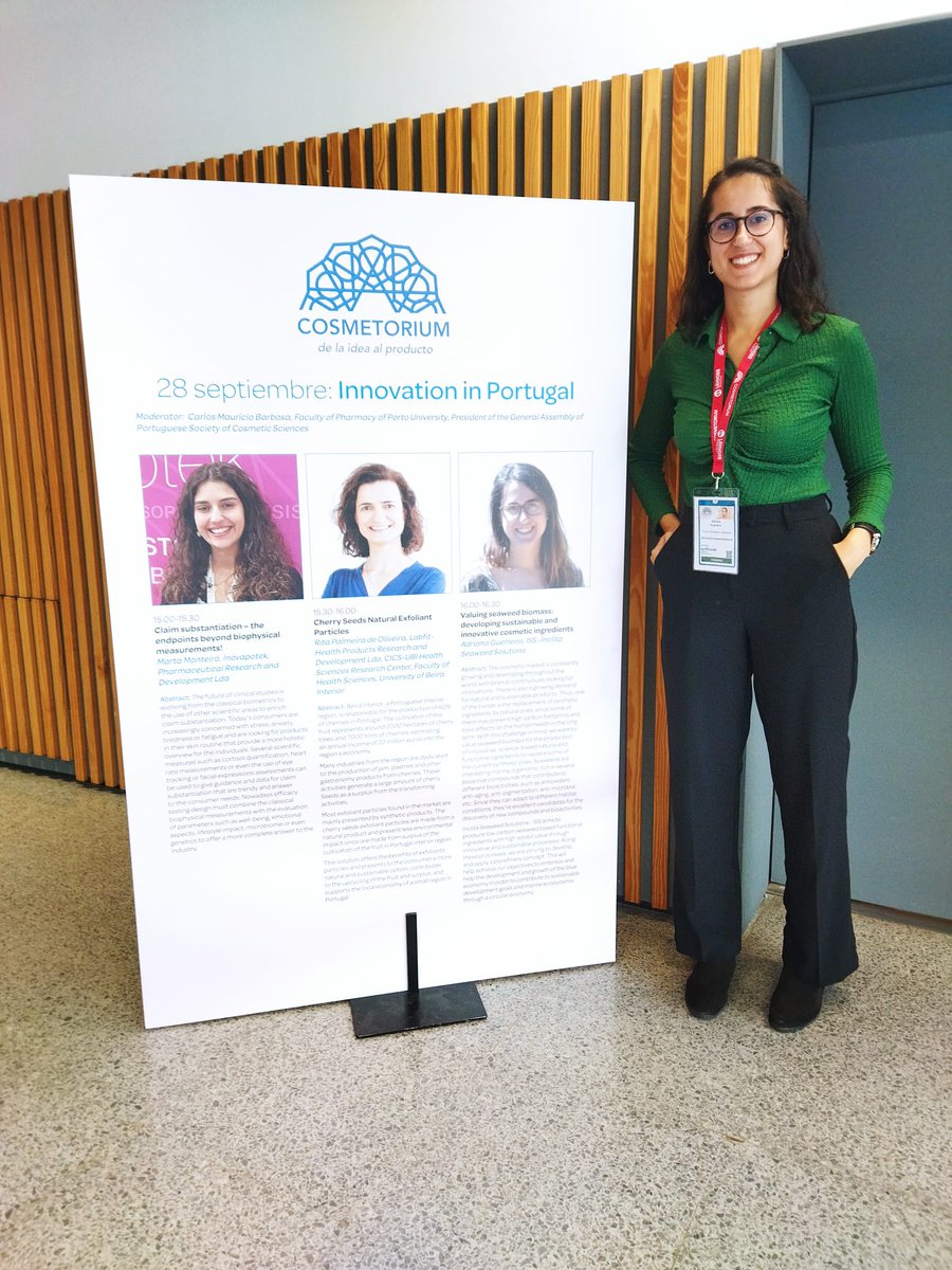 Inclitaseaweed1's tweet photo. Adriana Guerreiro, the Product Development Technician at Ínclita Seaweed Solutions, presented the company at the conference "Innovation in Portugal " at the event Cosmetorium 2022 in Barcelona. https://t.co/6qnWO1JFjj