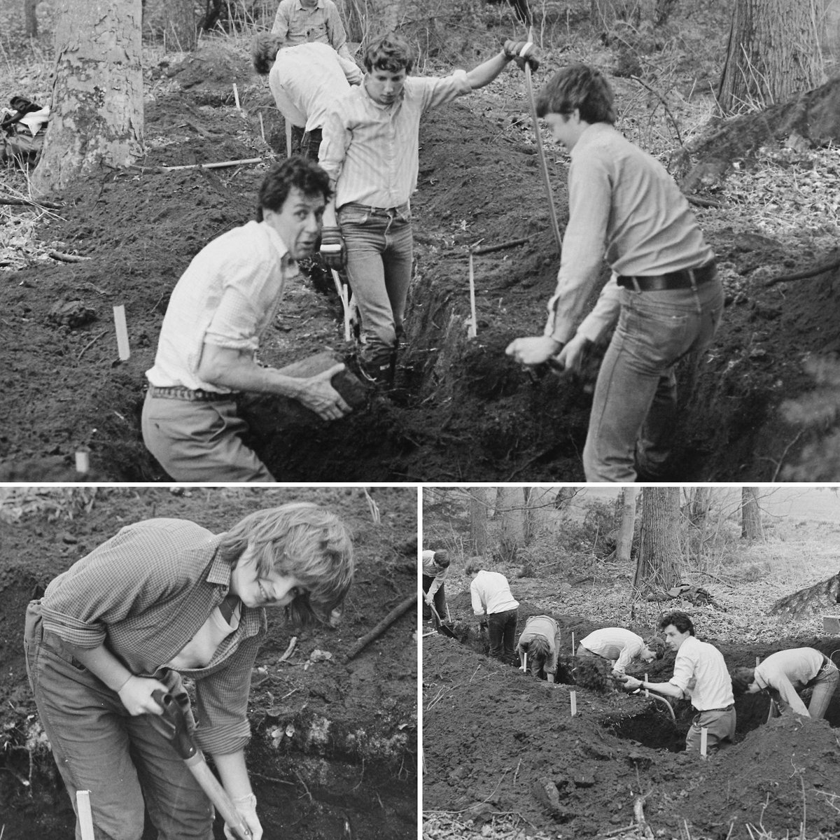 gordonstoun's tweet photo. An early incarnation of the Conservation Service digging a cess pit in the mid 80s. Watch this space for an update on the Services from our two roving Captains of Development Cecily @WindmillLodge and Charly @HopemanHouse https://t.co/OTBLuYqrYt