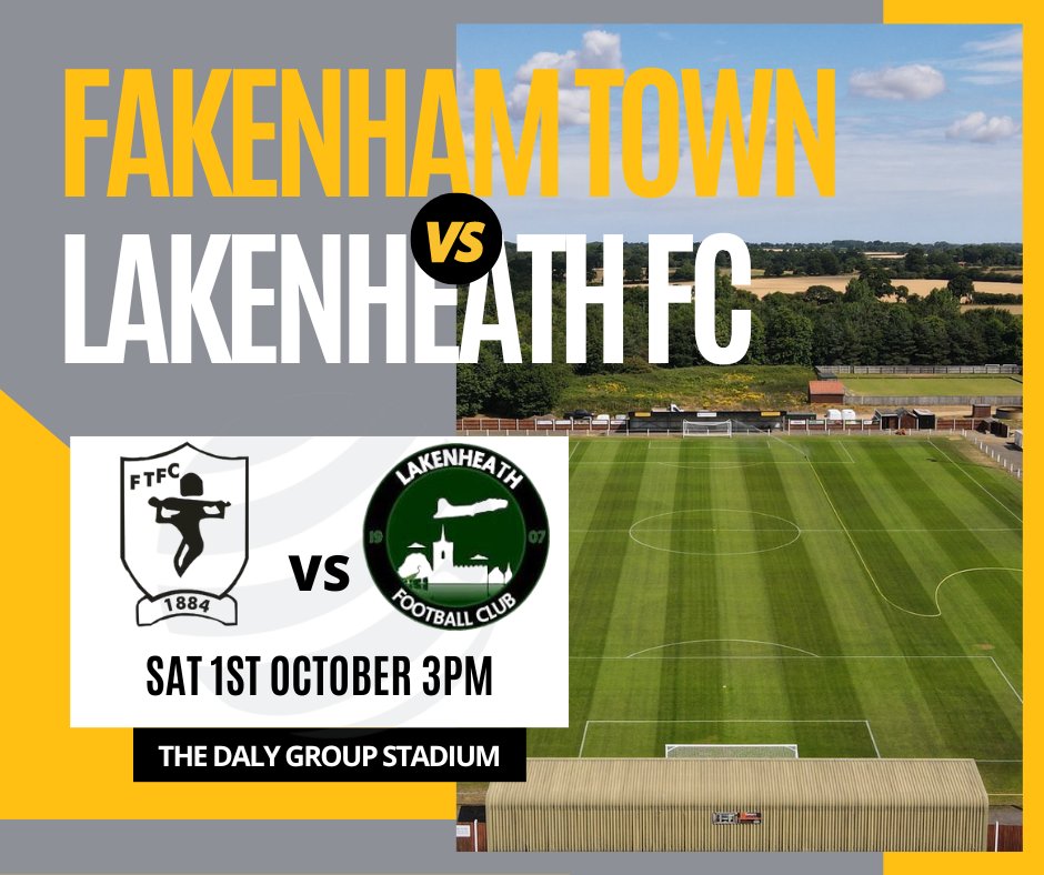 Saturdays match day sees a return to the Daly Group Stadium for <a href="/fakenhamtownfc/">Fakenham Town FC</a> as they take on <a href="/lakenheathfc/">Lakenheath Reserves</a> #uptheghosts
