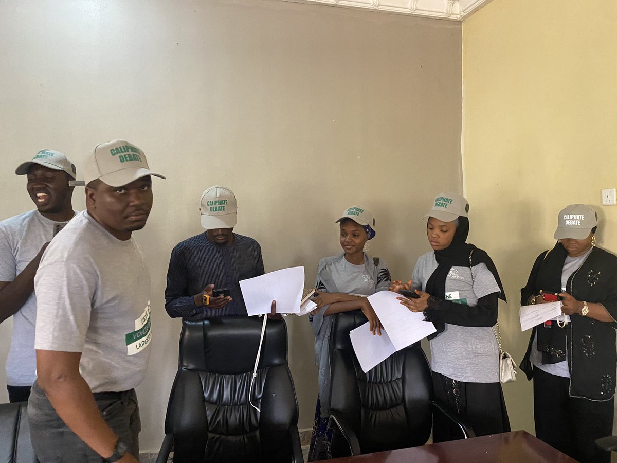 UncleAnass's tweet photo. The adjudication team discussing issues before the commencement of the debate rounds. #Day2 #CaliphateDebate3.0 https://t.co/b7KGPkky8R