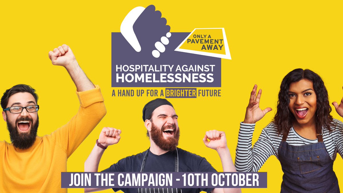 This World Homeless Day we are launching our  #HospitalityAgainstHomelessness campaign to give a hand up for a brighter future⭐ 

Get involved
✅ Share a photo on socials of you giving a ‘hand up’
✅ Text HANDUP to 70085 donate £5 to our members stability fund
✅ Retweet