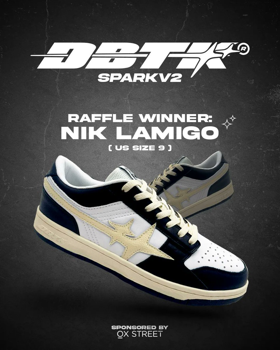 dbtkco's tweet photo. Congratulations to Nik Lamigo for winning the DBTK Spark V2 raffle sponsored by Ox Street 🌟🌊🤫
#DBTKFEST
#DBTKX https://t.co/GCNQV3EqQV