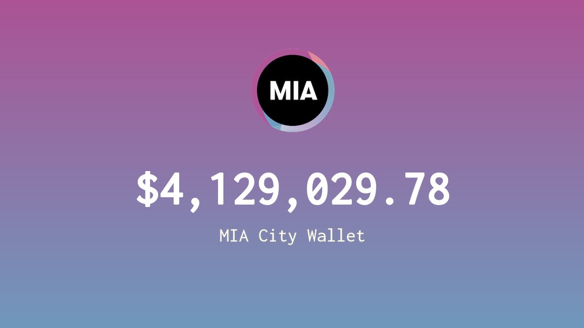 MiamiCoin City Wallet tweet media