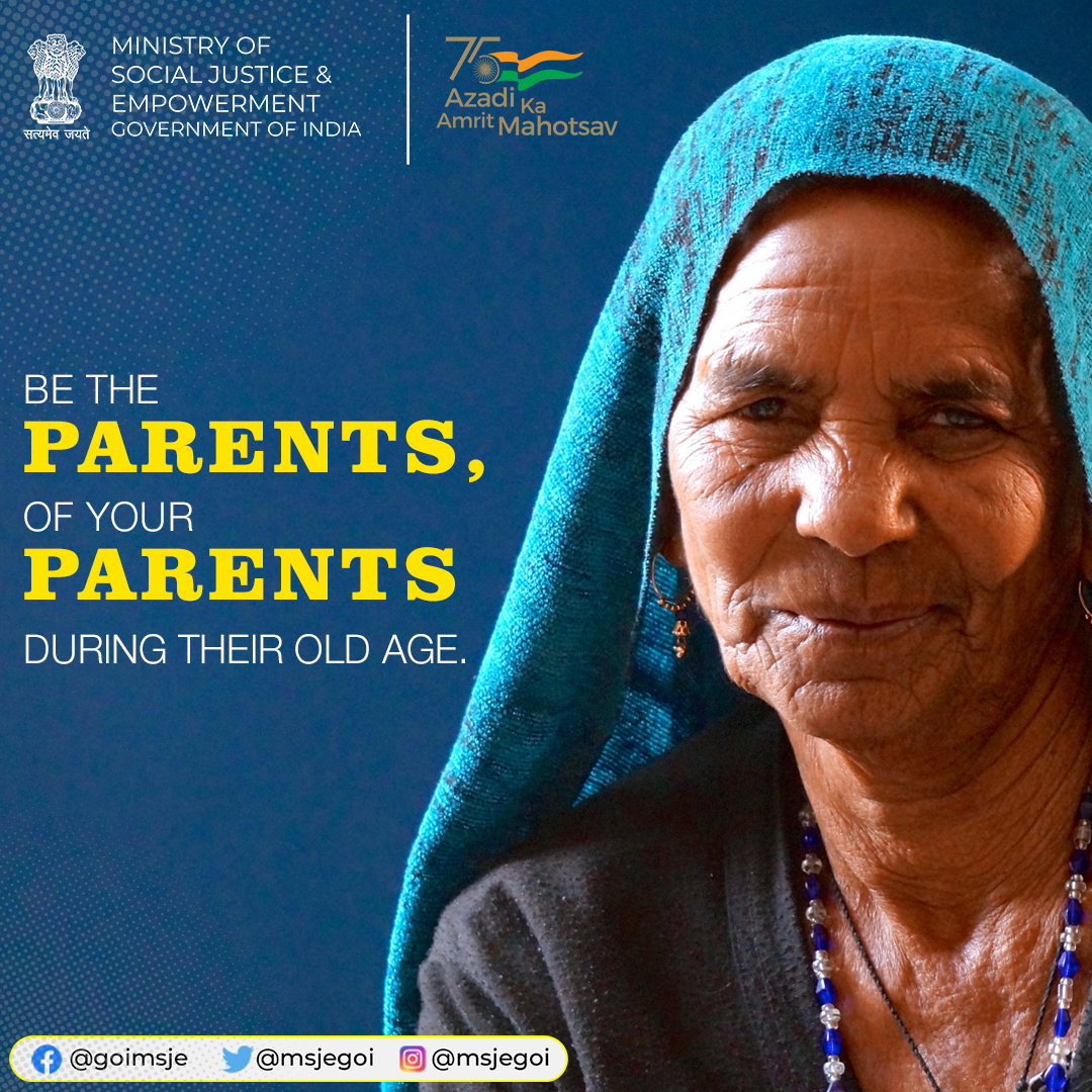 MSJEGOI's tweet photo. BE THE PARENTS OF YOUR PARENTS DURING THEIR OLD AGE.
#PMOIndia #AzadiKaAmritMahotsav #seniorcitizens #eldercare #elderline #8YearsOfSeva
@PMOIndia @narendramodi @AmitShah @Drvirendrakum13 https://t.co/7nSo4L1XNn