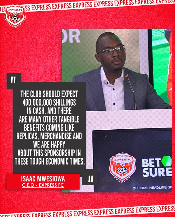 🎙️CEO @IsaacMwesigwa10 on the new sponsorship from @betsureuganda. #MukwanoGwabangi🔴🦅 #FCat65