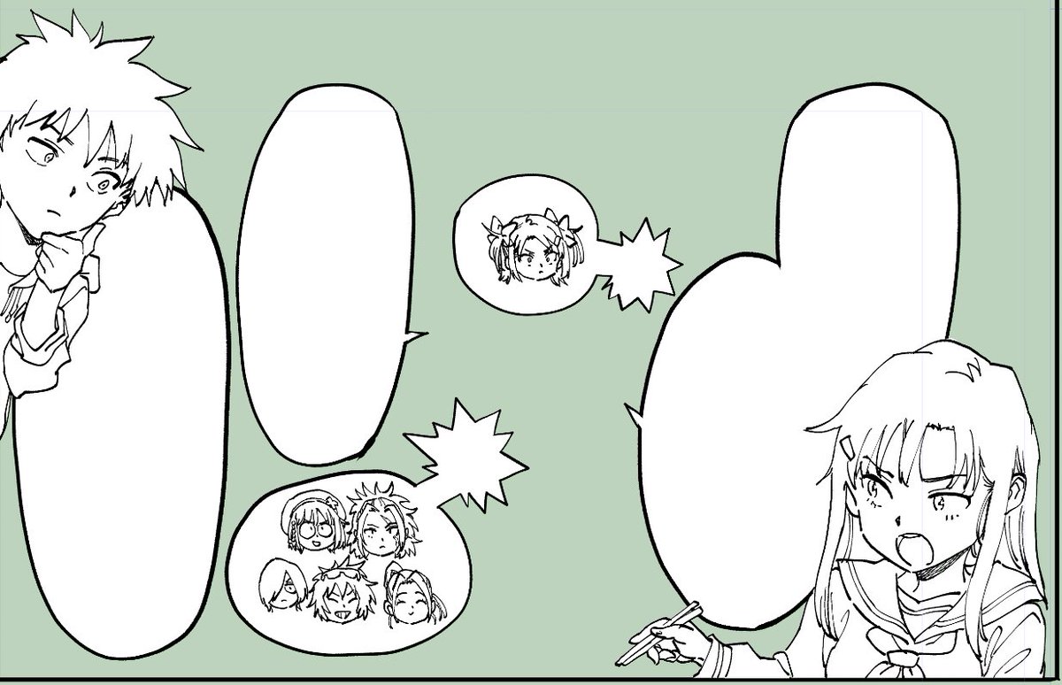 丸ペンのこういう線も好き 