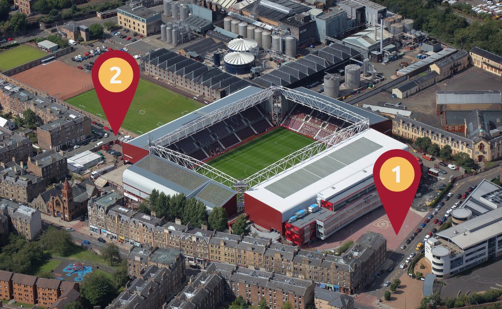 We'll have two drop-off points at Tynecastle Park on Saturday, for our foodbank collection. 🏟️

📍 Foundation Plaza on McLeod St
📍 Wheatfield Street turnstiles

<a href="/cossfoodbank/">Community One Stop Shop</a> and <a href="/bighearts/">Big Hearts</a> Volunteers will be located at both points and cash donations are welcome. 💷