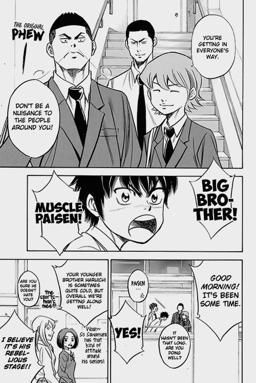 i swear to god, Haruichi had love interest vibes w how Eijun treated him and his family. 