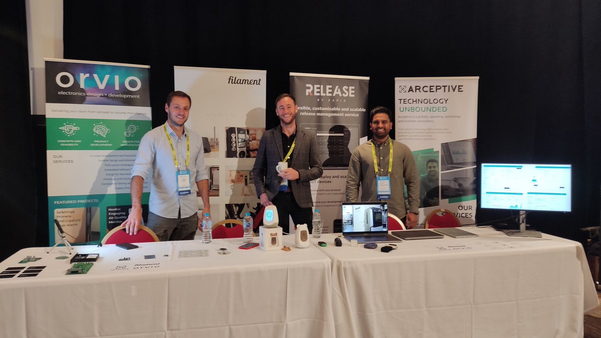 Arceptive (@arceptive) on Twitter photo Busy morning already at #CENSIS22 where we are talking with <a href="/filamentpd/">filament pd</a> and <a href="/orviodesign/">orvio</a> about all things electronics, product design, software development, data analytics and connected devices. <a href="/CENSIS121/">CENSIS</a> <a href="/FilamentStac/">STAC - Smart Things Accelerator Centre</a> Busy morning already at #CENSIS22 where we are talking with <a href="/filamentpd/">filament pd</a> and <a href="/orviodesign/">orvio</a> about all things electronics, product design, software development, data analytics and connected devices. <a href="/CENSIS121/">CENSIS</a> <a href="/FilamentStac/">STAC - Smart Things Accelerator Centre</a>