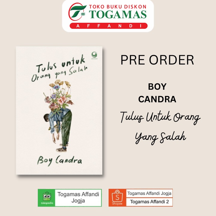 togamasaffandi's tweet photo. Open PO buku Boy Candra - Tulus untuk orang yang salah 😍

Langsung ke Shopee &amp; Tokopedia kami ya biar kebagian.. 😉
Jangan sampai ketinggalan promo-promo menarik dan buku terbaru dari kami bulan ini 😀 #pobukuboycandra #preorderbuku #tulusuntukorangyangsalah https://t.co/yupoFy6mCF